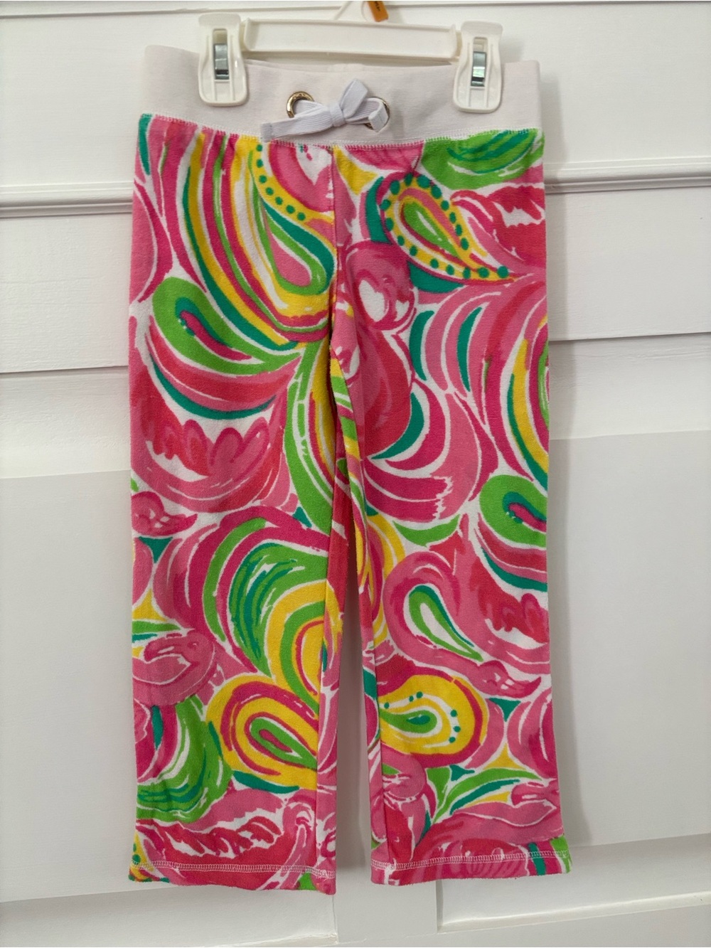 Lilly Pulitzer Pink, Green & Yellow Swirl Girls Pants